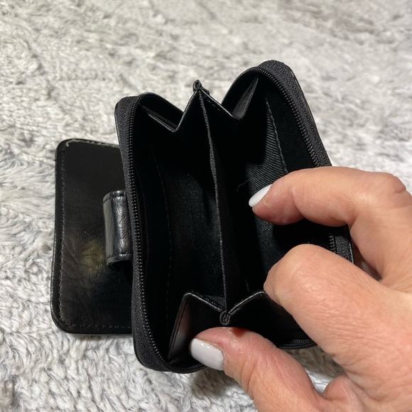 TOUS canvas and black leather trim wallet - Picture 5 of 7